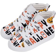 Happy Halloween Slot Text Orange Kids  Hi-top Skate Sneakers by Sarkoni