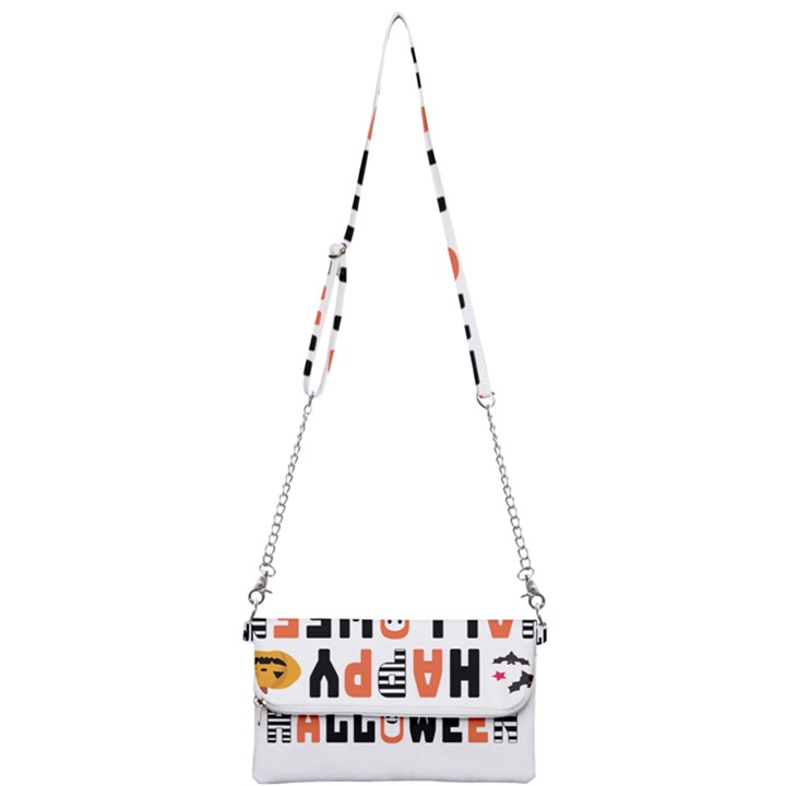 Happy Halloween Slot Text Orange Mini Crossbody Handbag