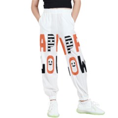 Happy Halloween Slot Text Orange Kids  Joggers by Sarkoni