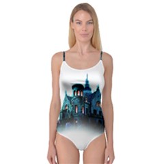 Blue Castle Halloween Horror Haunted House Camisole Leotard  by Sarkoni