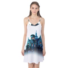 Blue Castle Halloween Horror Haunted House Camis Nightgown  by Sarkoni