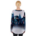 Blue Castle Halloween Horror Haunted House Tie Up T-Shirt View2