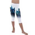 Blue Castle Halloween Horror Haunted House Kids  Lightweight Velour Capri Leggings  View1