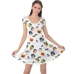 Happy Halloween Vector Images Cap Sleeve Dress by Sarkoni