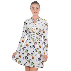 Happy Halloween Vector Images Long Sleeve Panel Dress