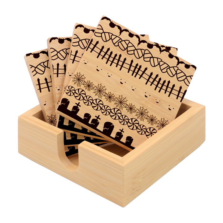 Halloween Holidays Bamboo Coaster Set