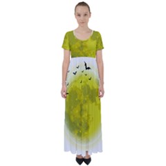 Happy Halloween High Waist Short Sleeve Maxi Dress by Sarkoni