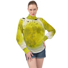 Happy Halloween High Neck Long Sleeve Chiffon Top by Sarkoni