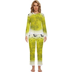 Happy Halloween Womens  Long Sleeve Lightweight Pajamas Set by Sarkoni