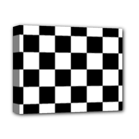 Black White Chess Board Deluxe Canvas 14  X 11  (stretched) by Ndabl3x