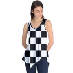 Black White Chess Board Sleeveless Tunic by Ndabl3x