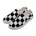 Black White Chess Board Women s Canvas Slip Ons View2