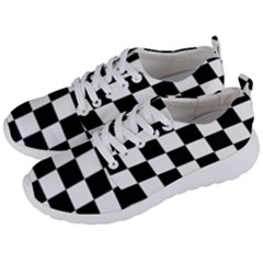 Black White Chess Board Men s Lightweight Sports Shoes by Ndabl3x