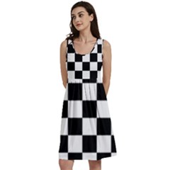 Black White Chess Board Classic Skater Dress