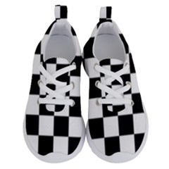 Black White Chess Board Running Shoes by Ndabl3x