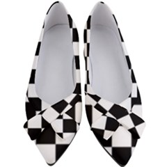 Black White Chess Board Women s Bow Heels by Ndabl3x