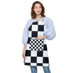 Black White Chess Board Pocket Apron by Ndabl3x