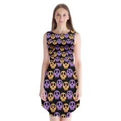 Halloween Skull Pattern Sleeveless Chiffon Dress   by Ndabl3x