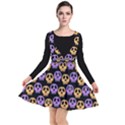 Halloween Skull Pattern Plunge Pinafore Dress View1