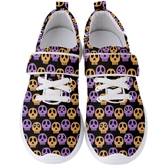 Halloween Skull Pattern Men s Velcro Strap Shoes by Ndabl3x