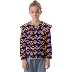 Halloween Skull Pattern Kids  Peter Pan Collar Blouse by Ndabl3x