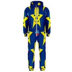 Blue Yellow October 31 Halloween Hooded Jumpsuit (men) by Ndabl3x