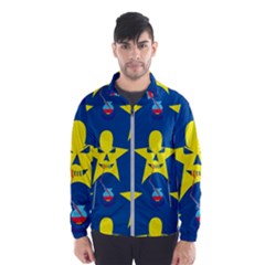 Blue Yellow October 31 Halloween Men s Windbreaker by Ndabl3x