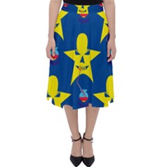 Blue Yellow October 31 Halloween Classic Midi Skirt by Ndabl3x