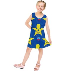 Blue Yellow October 31 Halloween Kids  Tunic Dress by Ndabl3x