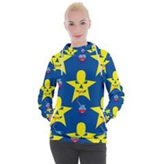 Blue Yellow October 31 Halloween Women s Hooded Pullover by Ndabl3x