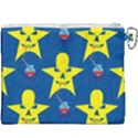 Blue Yellow October 31 Halloween Canvas Cosmetic Bag (XXXL) View2