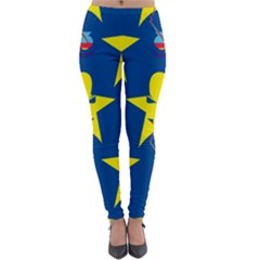 Blue Yellow October 31 Halloween Lightweight Velour Leggings by Ndabl3x