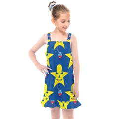 Blue Yellow October 31 Halloween Kids  Overall Dress by Ndabl3x