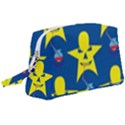 Blue Yellow October 31 Halloween Wristlet Pouch Bag (Large) View1