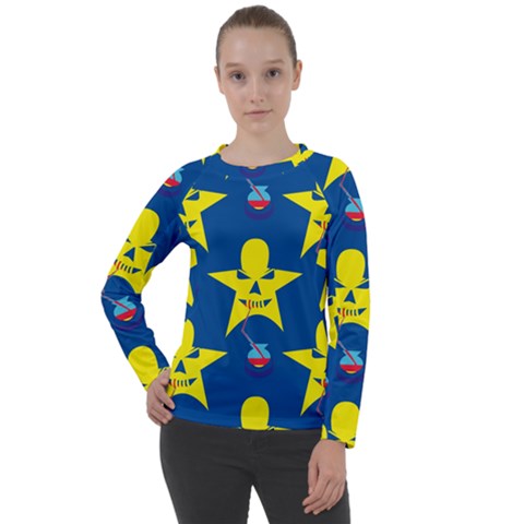 Blue Yellow October 31 Halloween Women s Long Sleeve Raglan T-shirt by Ndabl3x