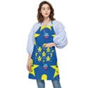 Blue Yellow October 31 Halloween Pocket Apron View1