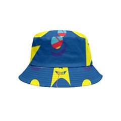 Blue Yellow October 31 Halloween Bucket Hat (kids) by Ndabl3x