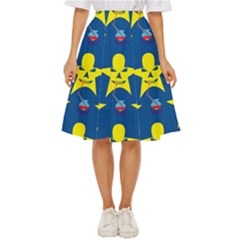 Blue Yellow October 31 Halloween Classic Short Skirt by Ndabl3x