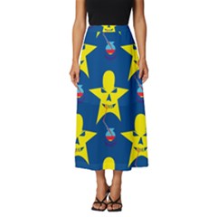 Blue Yellow October 31 Halloween Classic Midi Chiffon Skirt by Ndabl3x