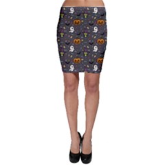 Halloween Bat Pattern Bodycon Skirt by Ndabl3x