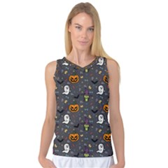 Halloween Bat Pattern Women s Basketball Tank Top by Ndabl3x