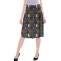 Halloween Bat Pattern Midi Beach Skirt View1