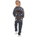 Halloween Bat Pattern Kids  Hooded Pullover View2