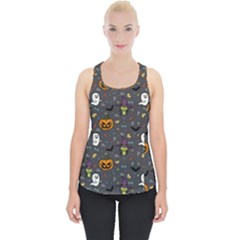 Halloween Bat Pattern Piece Up Tank Top by Ndabl3x