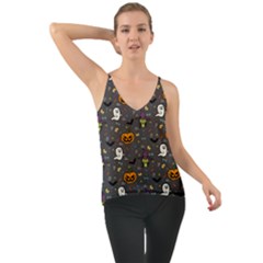 Halloween Bat Pattern Chiffon Cami by Ndabl3x