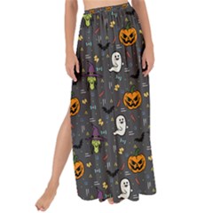 Halloween Bat Pattern Maxi Chiffon Tie-up Sarong by Ndabl3x