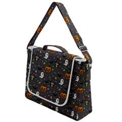 Halloween Bat Pattern Box Up Messenger Bag by Ndabl3x