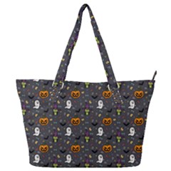 Halloween Bat Pattern Full Print Shoulder Bag by Ndabl3x