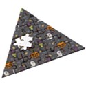 Halloween Bat Pattern Wooden Puzzle Triangle View3