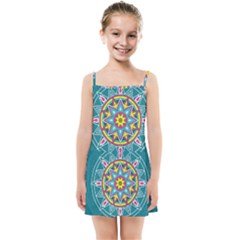 Abstract Digital Artwork Kids  Summer Sun Dress by Ndabl3x